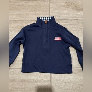 Mudpie Baby 12-18M Navy Pullover with Flag Patch - NEVER WORN